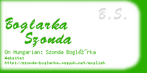 boglarka szonda business card